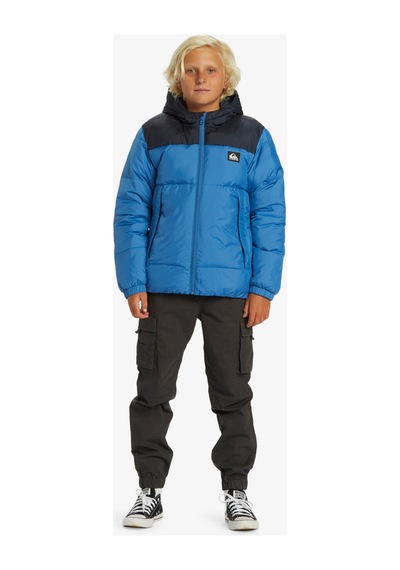 Quiksilver Cold Days Down Kapüşonlu Erkek Mont Mavi Mavi