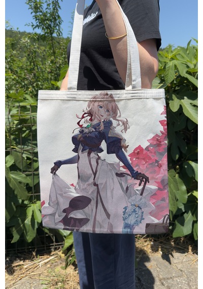 Zipzap Violet Evergarden V3 Yazlık Kışlık Çift Taraflı Kanvas Baskı Bez Çanta Anime Çantası