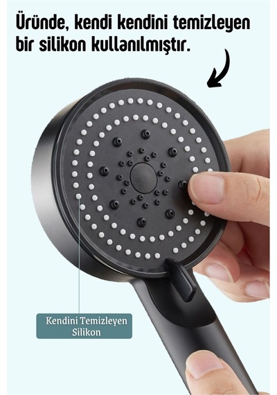 5 Fonksiyonlu Yüksek Basınçlı Duş Başlığı Diğer