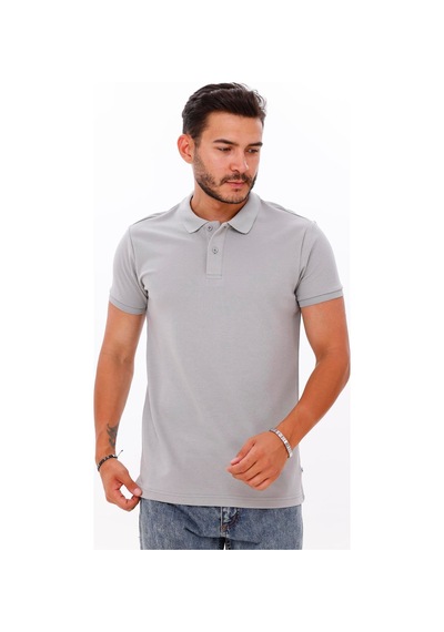 Nemonti Erkek Polo Yaka Doubleface Tshirt Gri