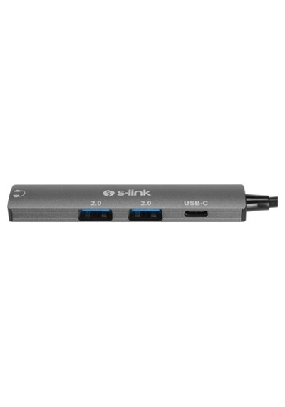 Gri Metal Type-c Dönüştürücü, 4 İn 1 Fonksiyon
