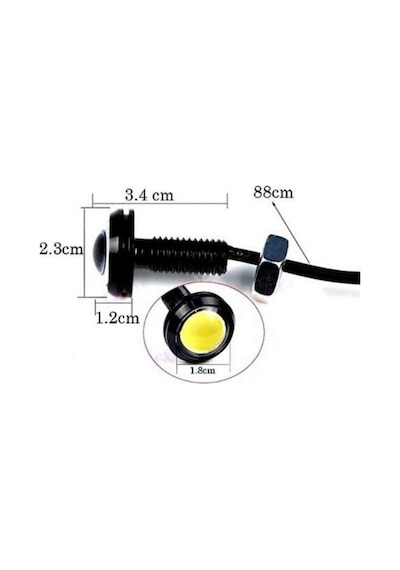 Carmind Kartal Gözü Oto Ayna Altı Led Turuncu 23Mm 2 Adet