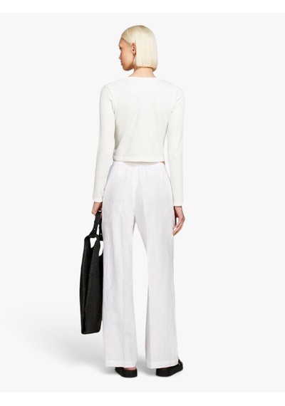 Sisley %100 Keten Beli Büzgülü Önü Pileli Geniş Paça Pantolon Kadın Beyaz Pantolon - 324p4aghlf03u Sisley %100 Keten Beli Büzgülü Önü Pileli Geniş Paça Pantolon Kadın Beyaz Pantolon - 324p4aghlf03u