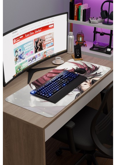 Heizou Genshin Impact Anime Oyuncu V4 - 90x40 Xxl Gaming Mouse Pad Fare Altlığı