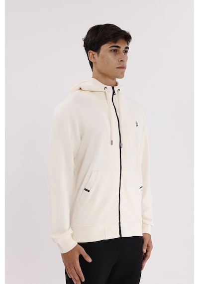 Rowinger Metal Uçlu Kordonlu Tam Fermuarlı Bölmeli Ön Cepli Küçük Nakış Logolu Rahat Kalıp Mevsimlik Kapüşonlu Sweatshirt Ecru Rowinger Metal Uçlu Kordonlu Tam Fermuarlı Bölmeli Ön Cepli Küçük Nakış Logolu Rahat Kalıp Mevsimlik Kapüşonlu Sweatshirt Ecru