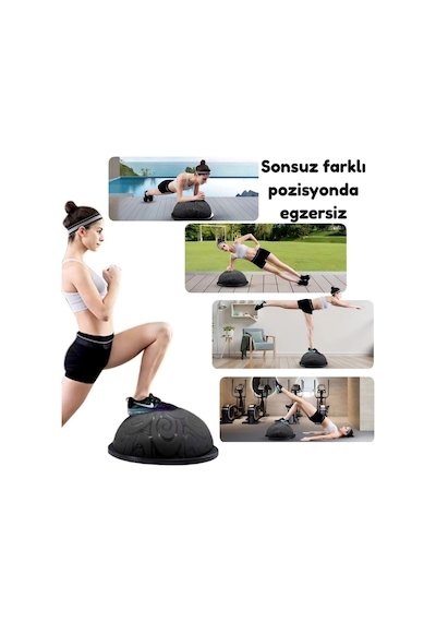 Evapera Yeni Nesil Modern Uluslararası Standartlarda Denge Mobilite Pilates Bosu Ball Aleti Topu 58cm Mor