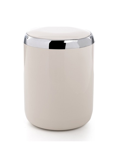 Primanova Lima Çöp Kovası Bej Krom Dekorlu 6 Litre M-E07-09-P Bej