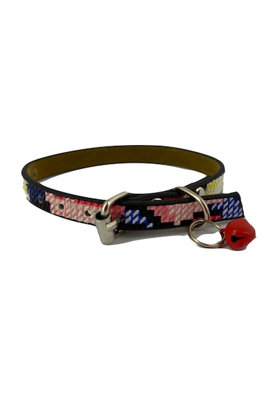 5 Li Set Zilli Deri Kedi Tasması 30 Cm