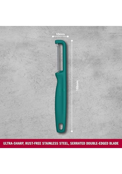 Victorinox 6.0943.4 Iota Tırtıklı Kenar Çift Taraf Yeşil Soyacak 005 Sarı