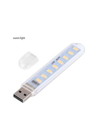 Taşınabilir Mini USB 8 LED GünIşığı Lamba 5730 SMD Kamp Stick Led