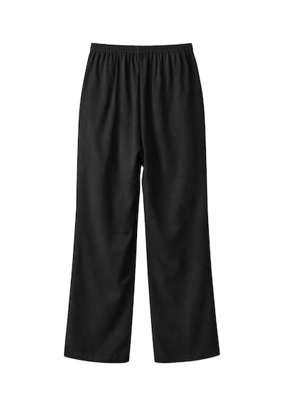 Mixray 4774 Kadın Bol Paça Pileli Pantalon Siyah
