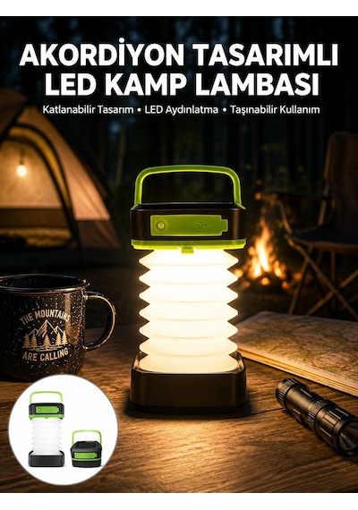 Zenvia Katlanabilir Kamp Lambası Akordiyon Lamba Şarjlı 3 Kademeli Solar Yeni Nesil Znv2026 Çok Renkli