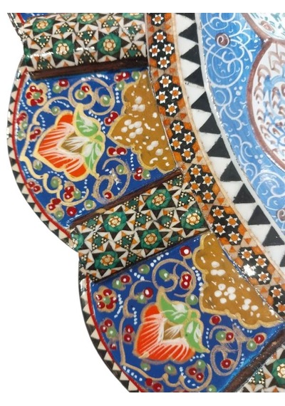 Hatem İşlemesi Luks Duvar Saatı Daire 44 X 44 Cm çok Renkli