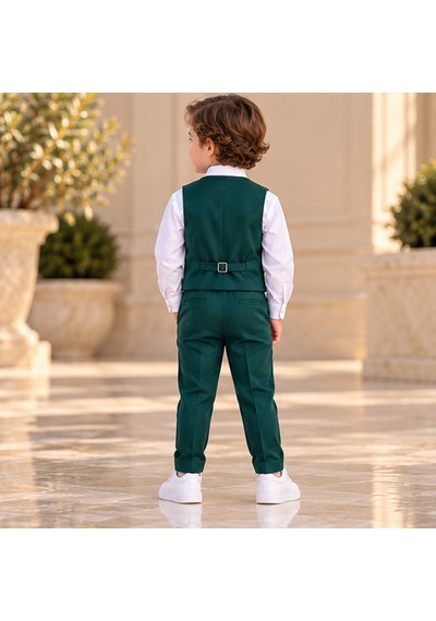 Maxx Kleın Erkek Çocuk Zümrüt Yeşili Yelekli Takım Elbise Gömlek Papyon Pantolon 4 Parça Şık Damatlık 1-15 Yaş Yeşil Maxx Kleın Erkek Çocuk Zümrüt Yeşili Yelekli Takım Elbise Gömlek Papyon Pantolon 4 Parça Şık Damatlık 1-15 Yaş Yeşil
