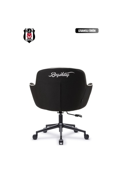 Fanchair X Beşiktaş Icon Siyah Kumaş Çalışma Koltuğu-76 Siyah - Beyaz