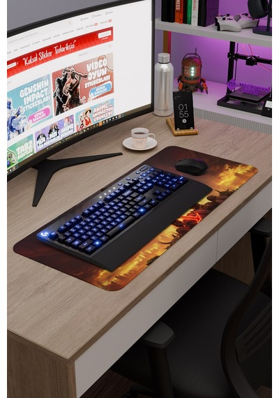Doom Kaymaz Dikişli Kauçuk Oyuncu Mousepad V1 - 70x30 Xl Gaming Mouse Pad Fare Altlığı