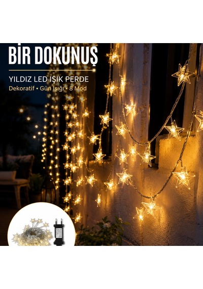 Yıldız Led Işık 5 Metre Dekoratif Aydınlatma Günışığı Yeni Nesil