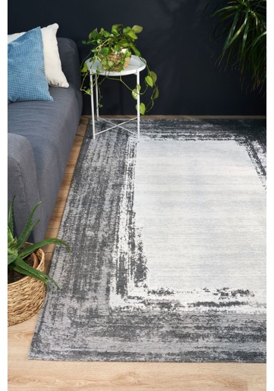 Kelebek Lionel Halı 200x290 Siyah-beyaz