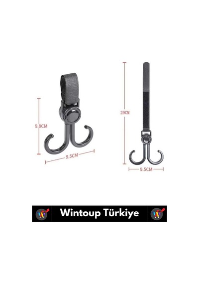 Premium Kompakt Poşet Taşıma Bisiklet Bebek Arabası Askısı Çok İşlevli Portatif Taşıma Kancası 5 Adt Çok Renkli