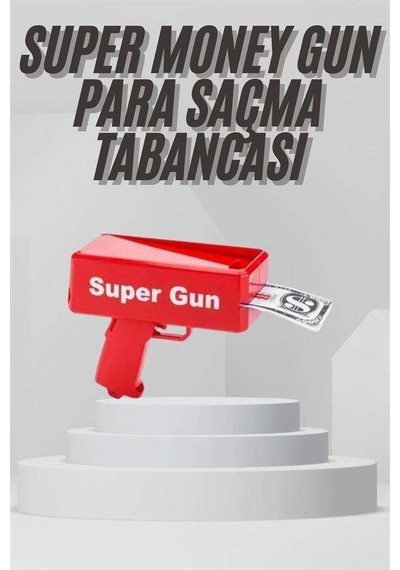 Eğlenceli Otomatik Para Atma Tabancası 1 Adet Kırmızı