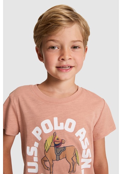 U.S. Polo Assn. U.s. Polo Assn. Erkek Çocuk Pudra Tişört 50327000-vr042