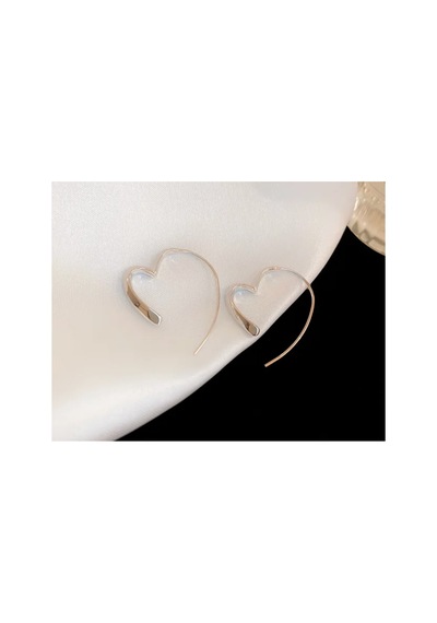 Heart- Kalp Şeklinde Gold/silver Küpe