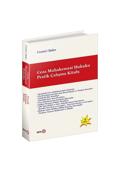 Ceza Muhakemesi Hukuku Pratik Çalışma Kitabı - Prof. Dr. Nur Centel - Hamide Zafer - Beta Yayınları