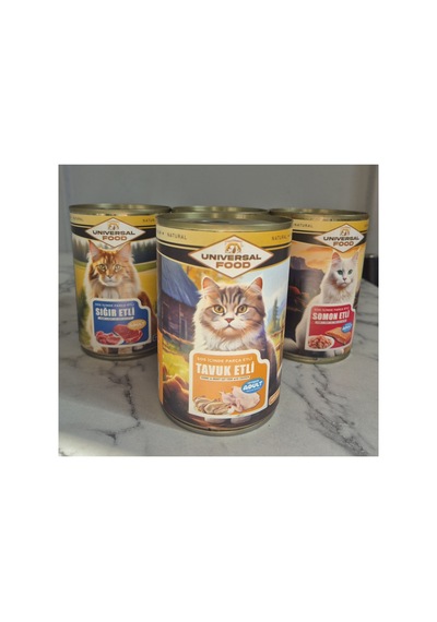 Premium Yetişkin Yaş Kedi Maması 4 Çeşit. Her Biri 400 Gr