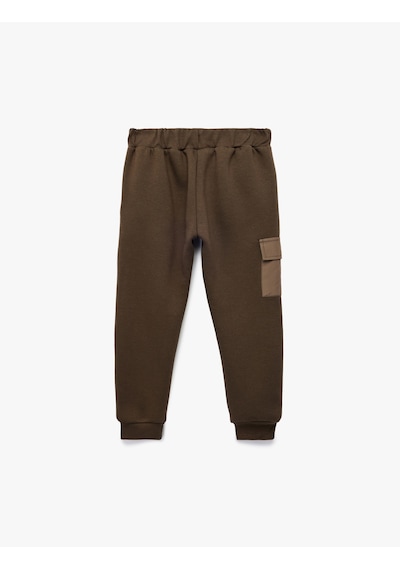 Koton Cep Detaylı Beli Bağcıklı Jogger Eşofman Altı Kahverengi 6wmb40089tk Kahve
