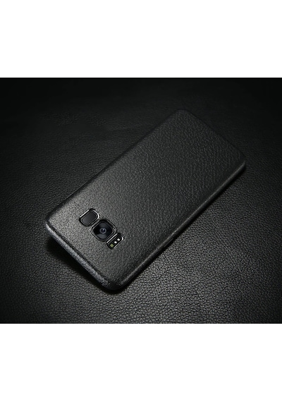 Ally Sm Samsung Galaxy Uyumlu S8 Deri Dokulu Premium Soft Silikon Kılıf- 5775
