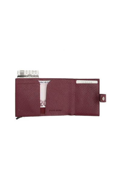 Tergan Bordo Deri Unisex Kredi Kartlık 00263M71