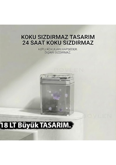 Otomatik Hareket Sensörlü Çöp Kovası, Banyo Çöp Kovası, Çocuk Odası Çöp Sepeti, Çöp Kutusu, 2 Adet 1.5 V Aa Pil, Piller Pakete Dahil Değildir - 18 Litre 26.5x20.2x31.8 Cm 6998 Otomatik Hareket Sensörlü Çöp Kovası, Banyo Çöp Kovası, Çocuk Odası Çöp Sepeti, Çöp Kutusu, 2 Adet 1.5 V Aa Pil, Piller Pakete Dahil Değildir - 18 Litre 26.5x20.2x31.8 Cm 6998