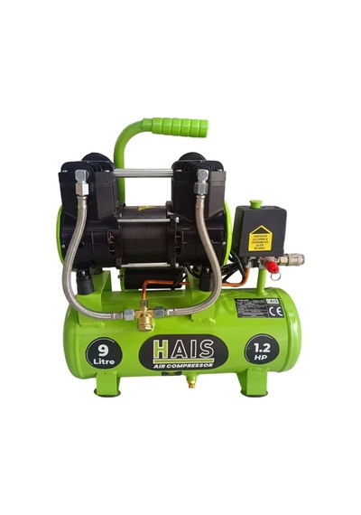 Hais 9 Litre Sessiz Yağsız Hava Kompresörü 1.2 Hp Yeni Model