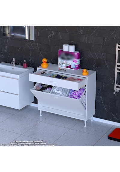 Eliusta Asil 95 Cm Kirli Çamaşır Sepetli Banyo Dolabı 1 Çekmeceli Mutfak Çok Amaçlı Dolap 95x88x32,5 Cm Beyaz Eliusta Asil 95 Cm Kirli Çamaşır Sepetli Banyo Dolabı 1 Çekmeceli Mutfak Çok Amaçlı Dolap 95x88x32,5 Cm Beyaz