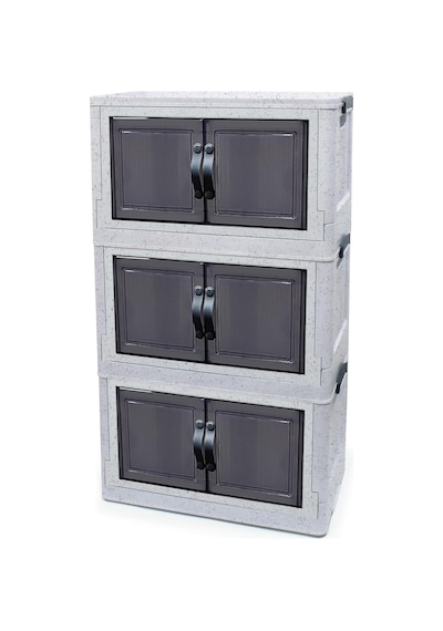 Organizer 3 Katlı Dolap Small 3 Açık Gri