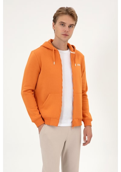 U.S. Polo Assn. Erkek Regular Fit Bakır Şardonlu Örme Hırka 50313755-VR182
