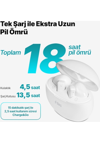 Ttec 2KM153B AirBeat BUZZ1  Buzz Gerçek Kablosuz TWS Bluetooth Kulaklık
