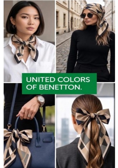 United Colors Of Benetton Flora Bandana/fular -1017-47 47 Vizon