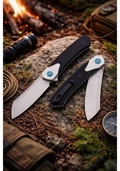 Knivox Browning Premium Black G10 Kabze D2 Çelik Klasik Modern Katlanır Bıçak Siyah