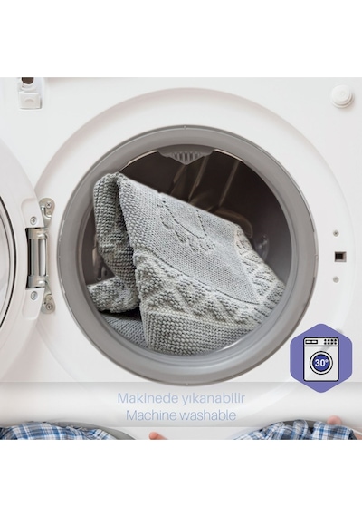 Soffy Gri & Gri 2 Adet 50x70 Cm Banyo Paspası %100 Doğal Pamuk Ayak Paspası Ayak Havlusu Gri