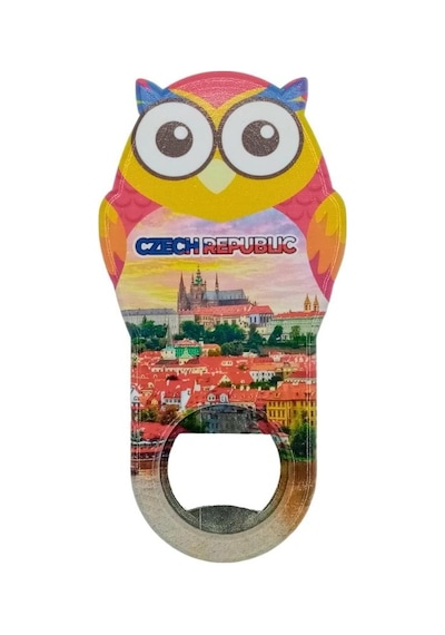 Çek Cumhuriyeti Temalı Baykuş Magnet Kapak Açacak