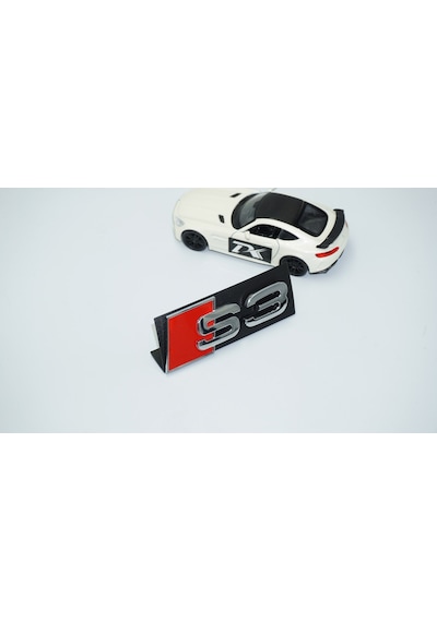 Dk Tuning S3 Gümüş Kırmızı 3d Ön Panjur Logo Audi İle Uyumlu