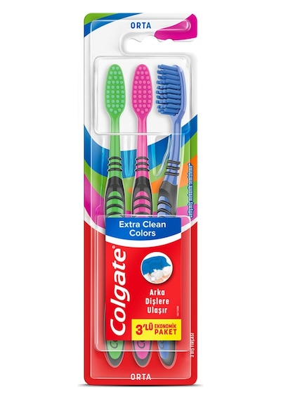 Colgate Optic White Parıldayan Beyazlık 50 Ml X4 Adet + Extra Clean Colors Diş Fırçası 3lü Beyazlık