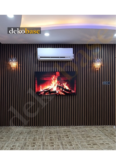 Ceviz 2 Adet 60x270 Cm Yeni Nesil Akustik Ahşap Duvar Paneli