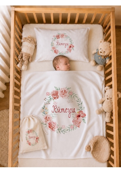 Pia Baby Kız Bebek İsimli %100 Pamuk Hastane Çıkışı 6 Parça Tulum Şapka Eldiven Hediye Seti 2091tybk0x Krem