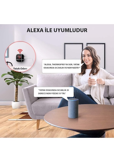 ThermoPro TP90 WiFi App Kontrollü Sıcaklık ve Nem Termometresi