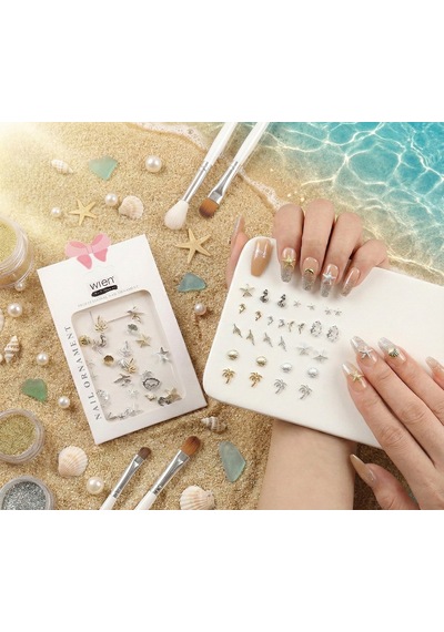 30lu Deniz Tema Metal Tırnak Süsleme Charm Nail Art Charm Taşları Wn-508