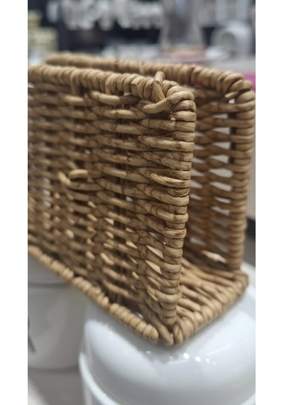 Kare Rattan Peçetelik Mien Doğal, Dekoratif & Sunumluk Açık Kahverengi