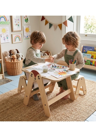Missidea Foxy Ahşap Aktivite Masası