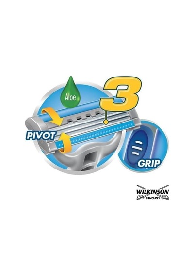 Wilkinson Extra 3 Essentials Kayganlaştırıcı Bantlı Tıraş Bıçağı 3 Bıcaklı Kullan At Tıraş Bıcağı
